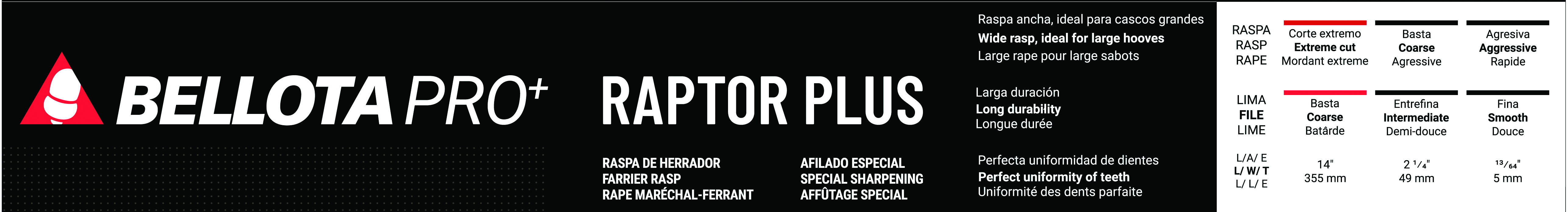 Bellota Raptor+ Rasp (6 per box) 