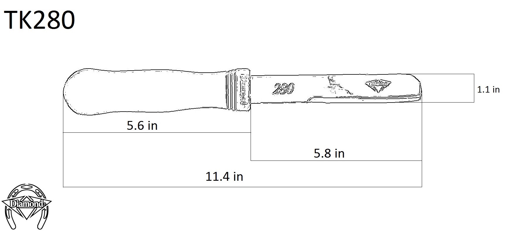 Diamond Toeing Knife Model 280