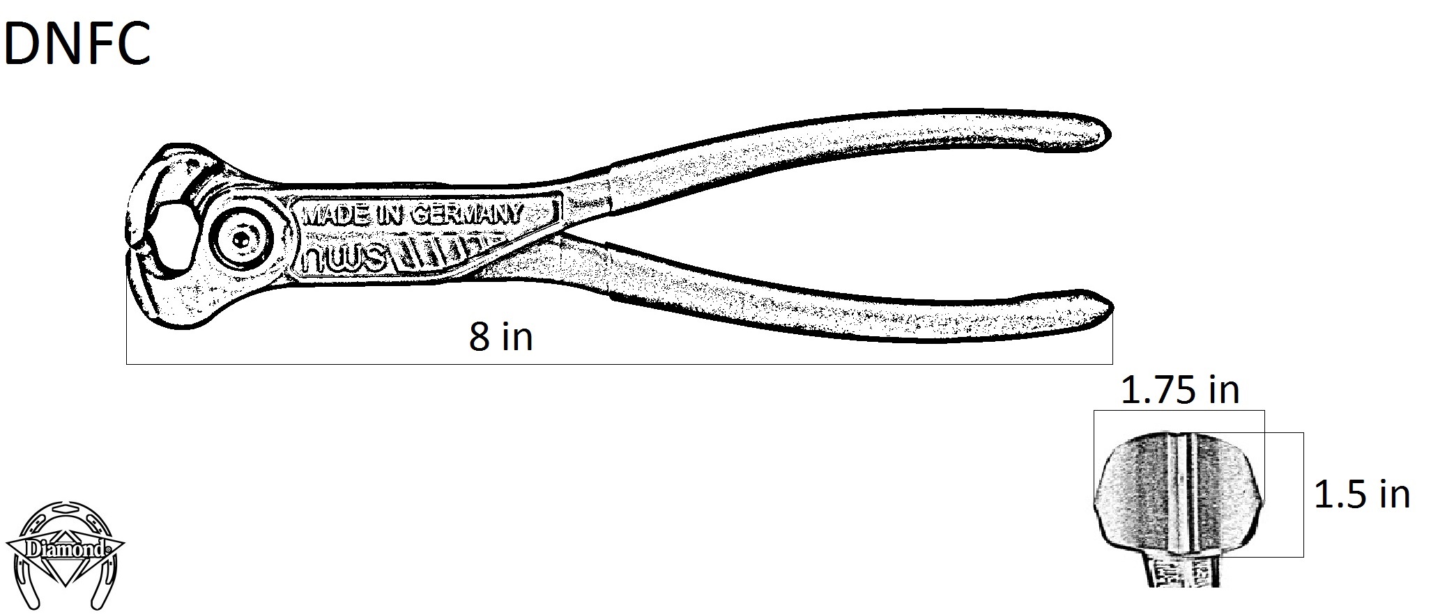 Diamond 8" Nail Cutter 