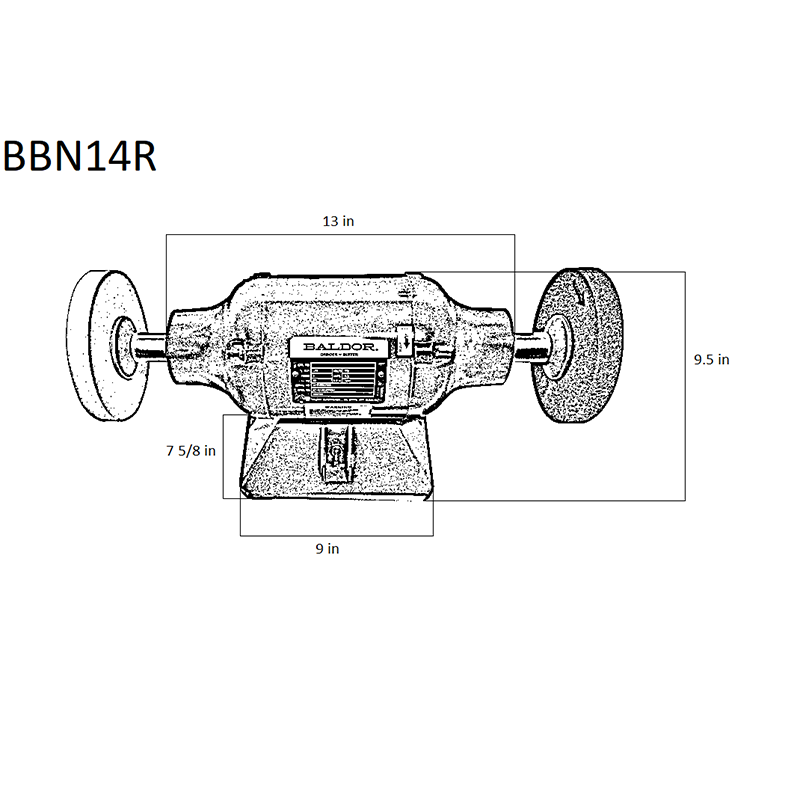 Baldor 1/4HP Buffer (Red)