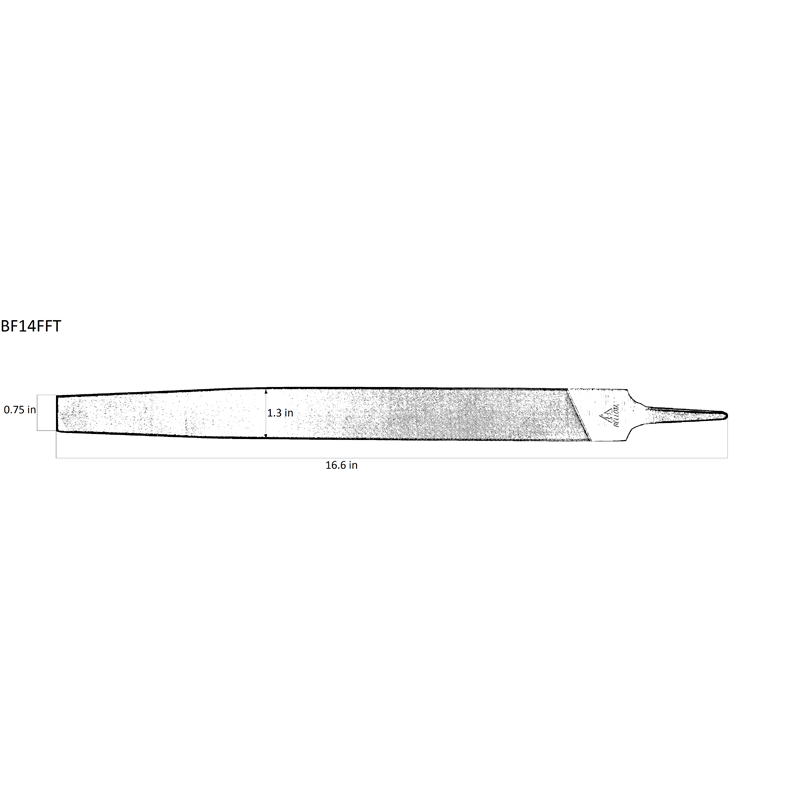 Bellota 14" Flat Tapered File - 2nd cut