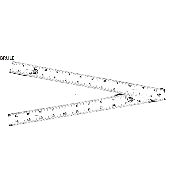 FootPro Folding Brass Ruler (24" Brass Ruler (Inches Only)