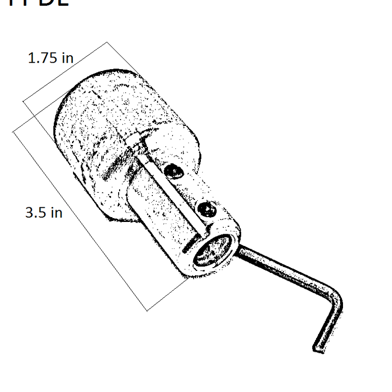 FootPro 1 3/4" Alum. Handle