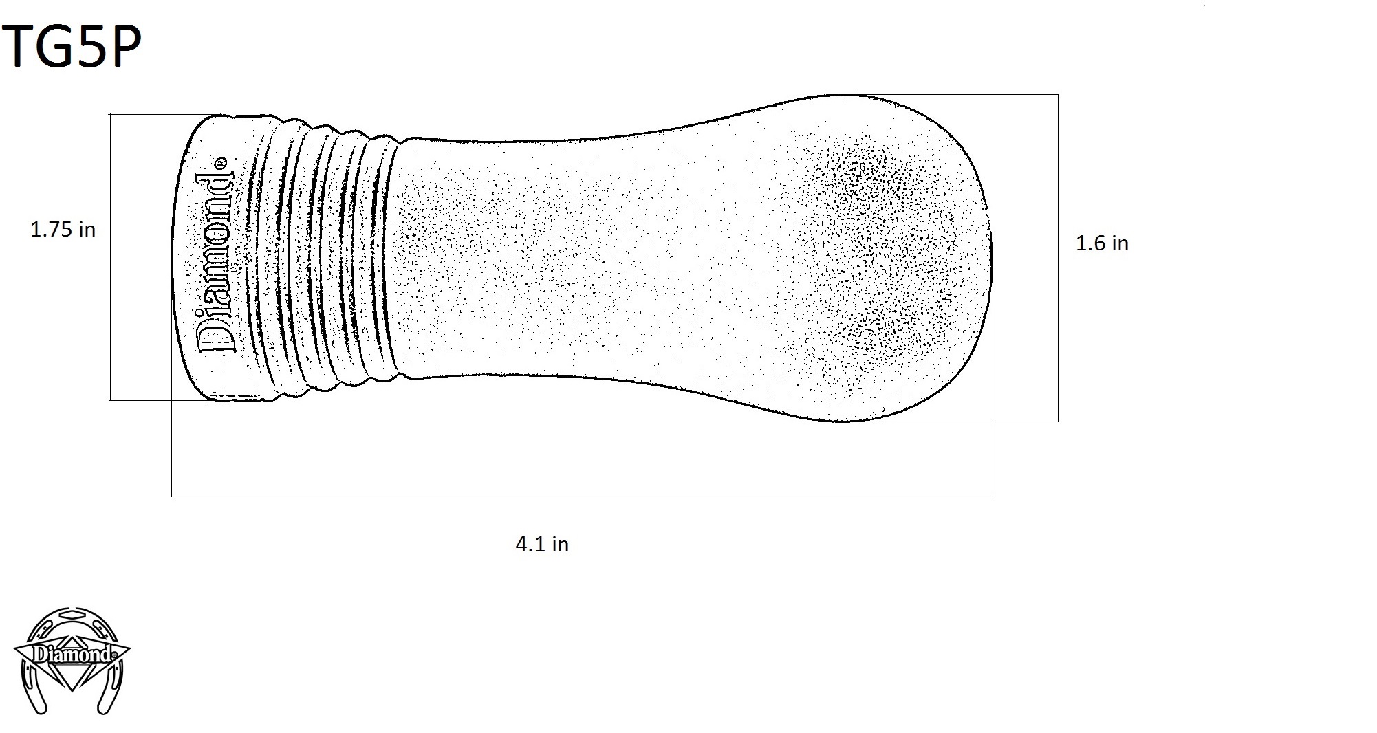 Diamond Poly Twist-On Rasp Handle