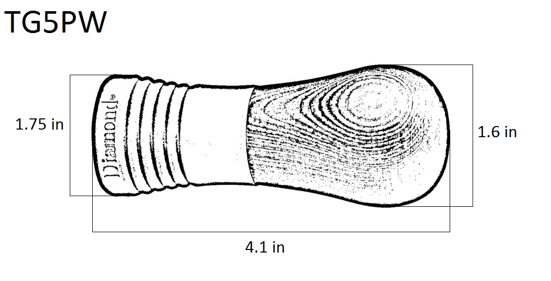 Diamond Wood/Polyurethane Rasp Handle